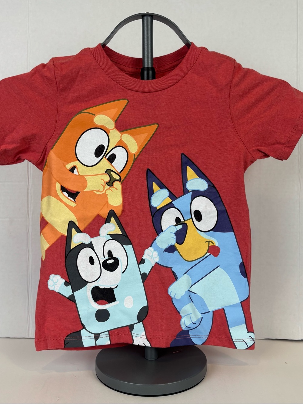 New With Tags Target Bluey, Bingo & Muffin Red Graphic T-Shirt - Size 5T